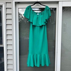 Green LuLaRoe Ruffled dress